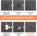 Pet Feeding Mat-Absorbent Pet Placemat for Food and Water Bowl, with Waterproof Rubber Backing, Quick Dry Water Dispenser Mat for Dog and Cat (12"x20", Striped Dark Gray)