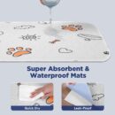 Washable Pee Pads for Dogs, 2 Pack Large 36"x41" Super Absorbent Reusable Training Pads, 100% Waterproof Non-Slip Puppy Whelping Playpen Indoor Mat Pet Supplies